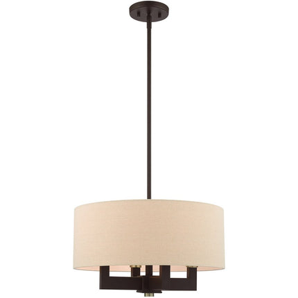 Four Light Dimmable Chandelier With Shades