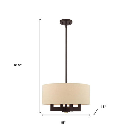 Four Light Dimmable Chandelier With Shades