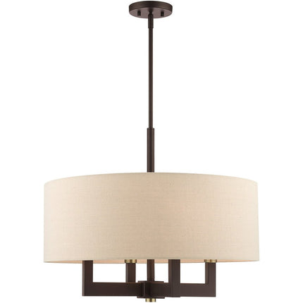 Four Light Dimmable Chandelier With Shades