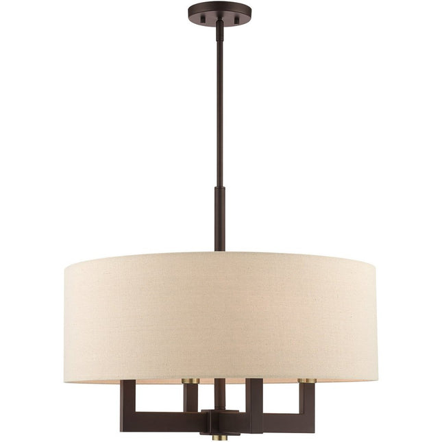 Four Light Dimmable Chandelier With Shades