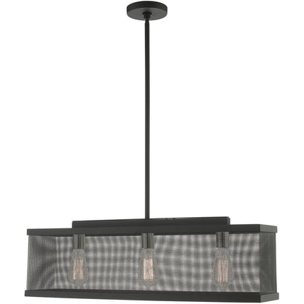 Three Light Dimmable Chandelier With Shades