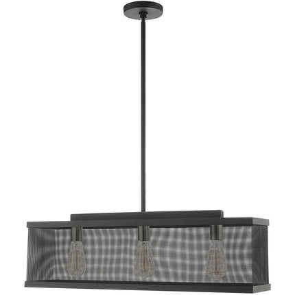 Three Light Dimmable Chandelier With Shades