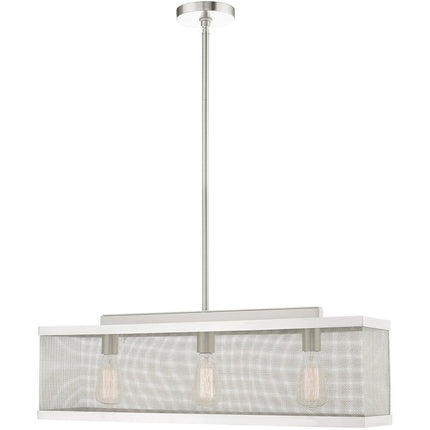 Three Light Dimmable Chandelier With Shades
