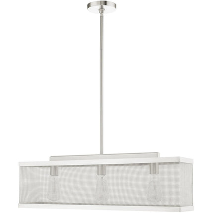 Three Light Dimmable Chandelier With Shades