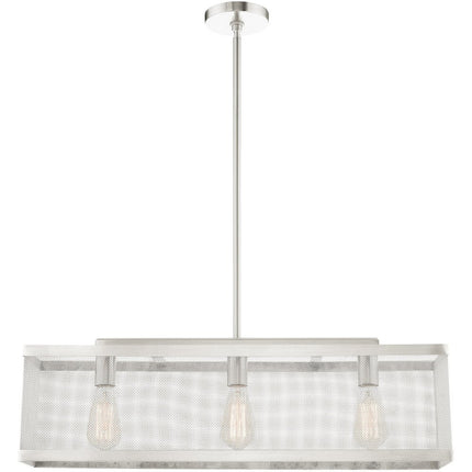 Three Light Dimmable Chandelier With Shades