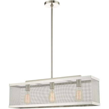 Three Light Dimmable Chandelier With Shades