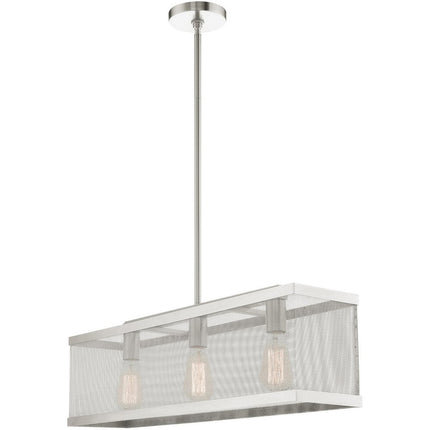 Three Light Dimmable Chandelier With Shades