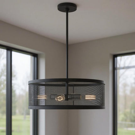 Four Light Dimmable Chandelier With Shades