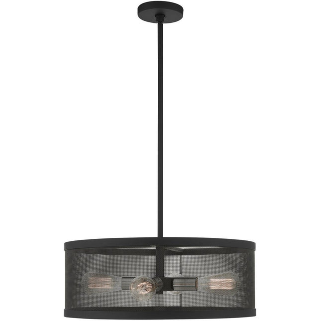 Four Light Dimmable Chandelier With Shades