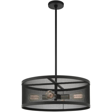 Four Light Dimmable Chandelier With Shades