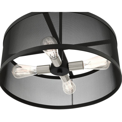 Four Light Dimmable Chandelier With Shades