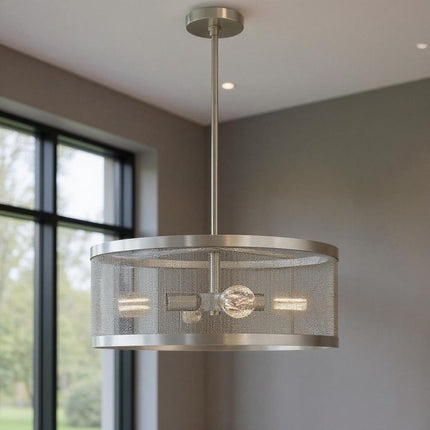 Four Light Dimmable Chandelier With Shades