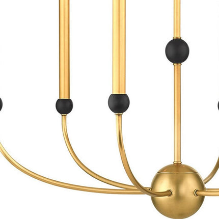 Six Light Dimmable Chandelier With Shades