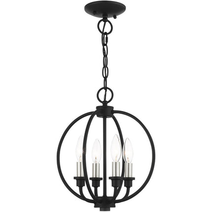 Four Light Dimmable Chandelier With Shades