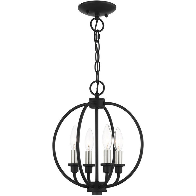 Four Light Dimmable Chandelier With Shades