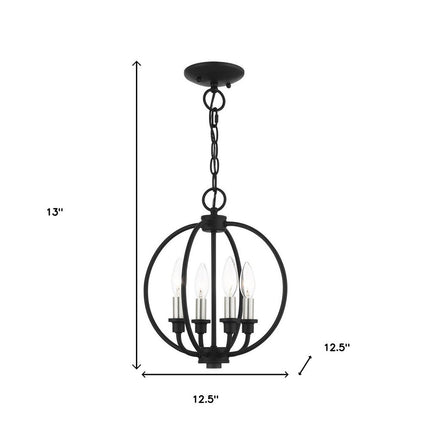 Four Light Dimmable Chandelier With Shades