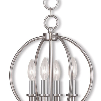 Four Light Dimmable Chandelier With Shades