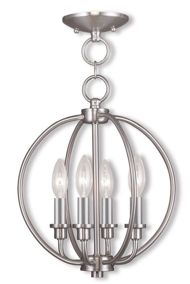 Four Light Dimmable Chandelier With Shades