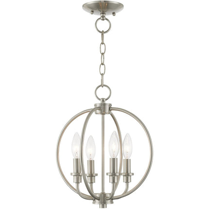 Four Light Dimmable Chandelier With Shades