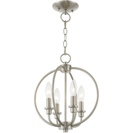 Four Light Dimmable Chandelier With Shades