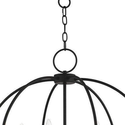 Six Light Dimmable Chandelier With Shades