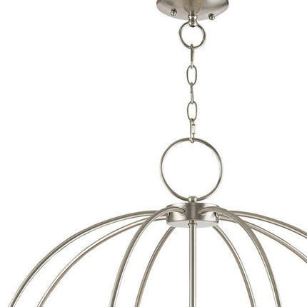 Eight Light Dimmable Chandelier With Shades