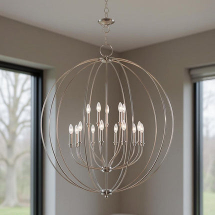 Multi Light Dimmable Chandelier With Shades