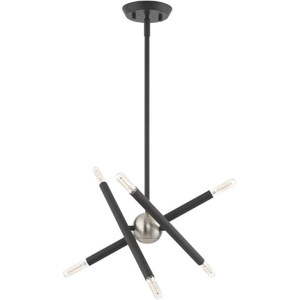 Six Light Dimmable Chandelier With Shades