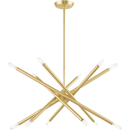 Six Light Dimmable Chandelier With Shades