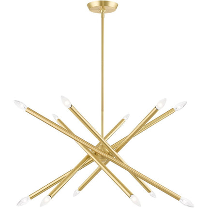 Six Light Dimmable Chandelier With Shades