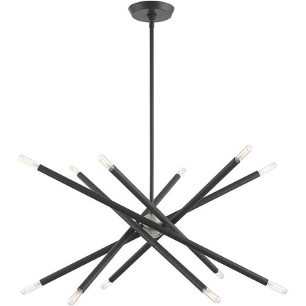 Six Light Dimmable Chandelier With Shades