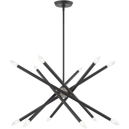 Six Light Dimmable Chandelier With Shades