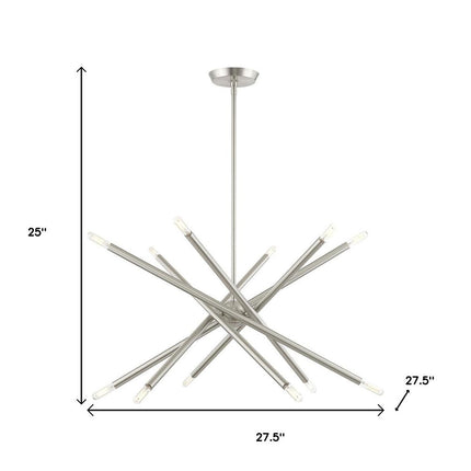 Six Light Dimmable Chandelier With Shades