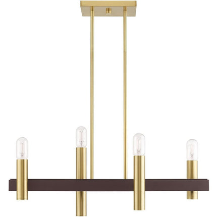 Four Light Dimmable Chandelier With Shades