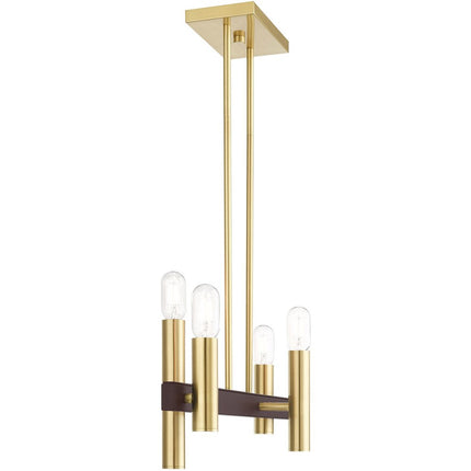 Four Light Dimmable Chandelier With Shades