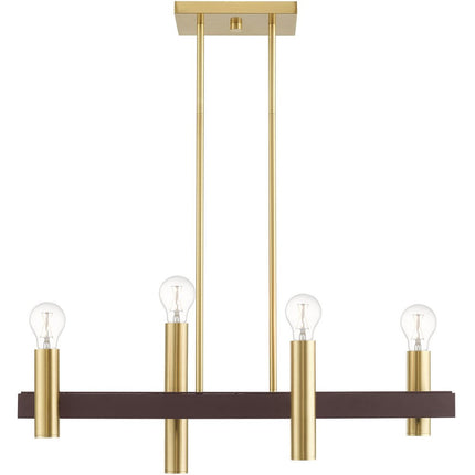 Four Light Dimmable Chandelier With Shades