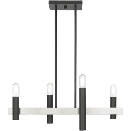 Four Light Dimmable Chandelier With Shades