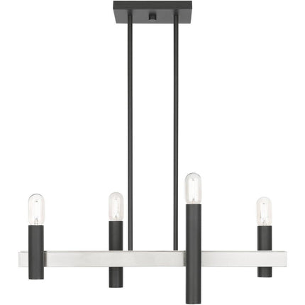 Four Light Dimmable Chandelier With Shades
