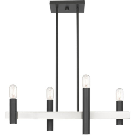 Four Light Dimmable Chandelier With Shades