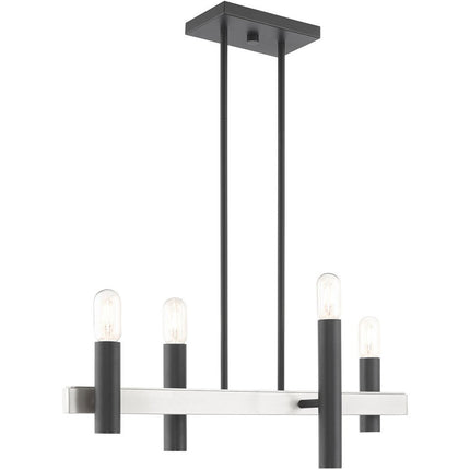 Four Light Dimmable Chandelier With Shades