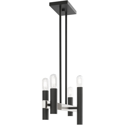Four Light Dimmable Chandelier With Shades