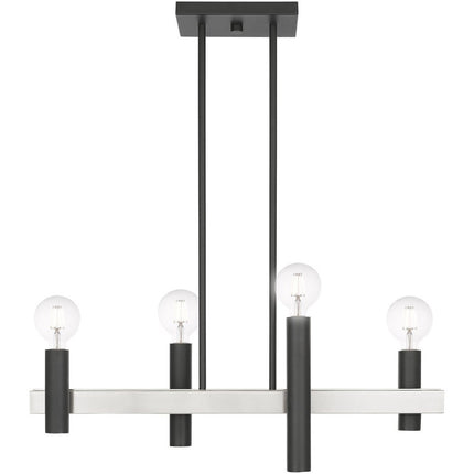 Four Light Dimmable Chandelier With Shades