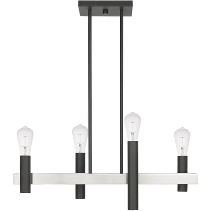 Four Light Dimmable Chandelier With Shades