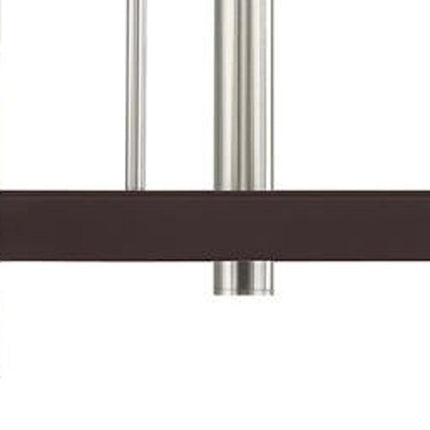Eight Light Dimmable Chandelier With Shades