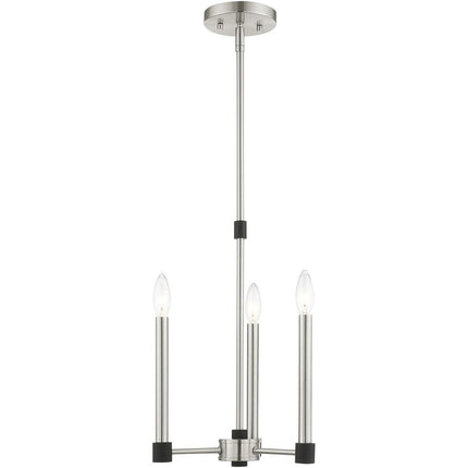 Three Light Dimmable Chandelier With Shades