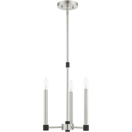 Three Light Dimmable Chandelier With Shades
