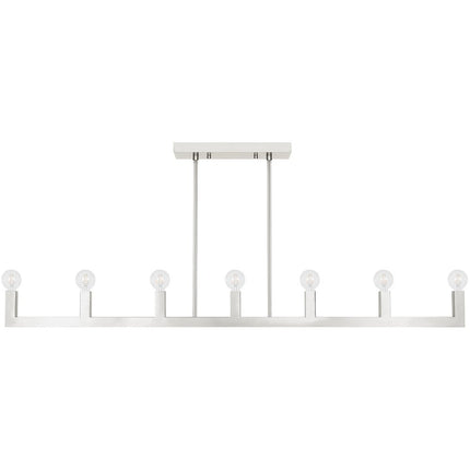 Seven Light Dimmable Chandelier With Shades