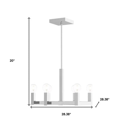 Six Light Dimmable Chandelier With Shades