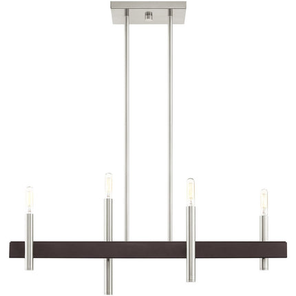Four Light Dimmable Chandelier With Shades