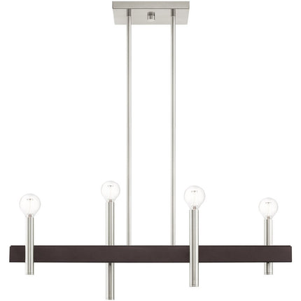 Four Light Dimmable Chandelier With Shades